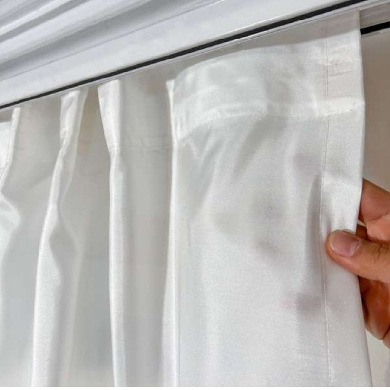 پرده پرهام دکور مدل حریر شاین ساده دوزی سایز 280×300 سانتیمتر