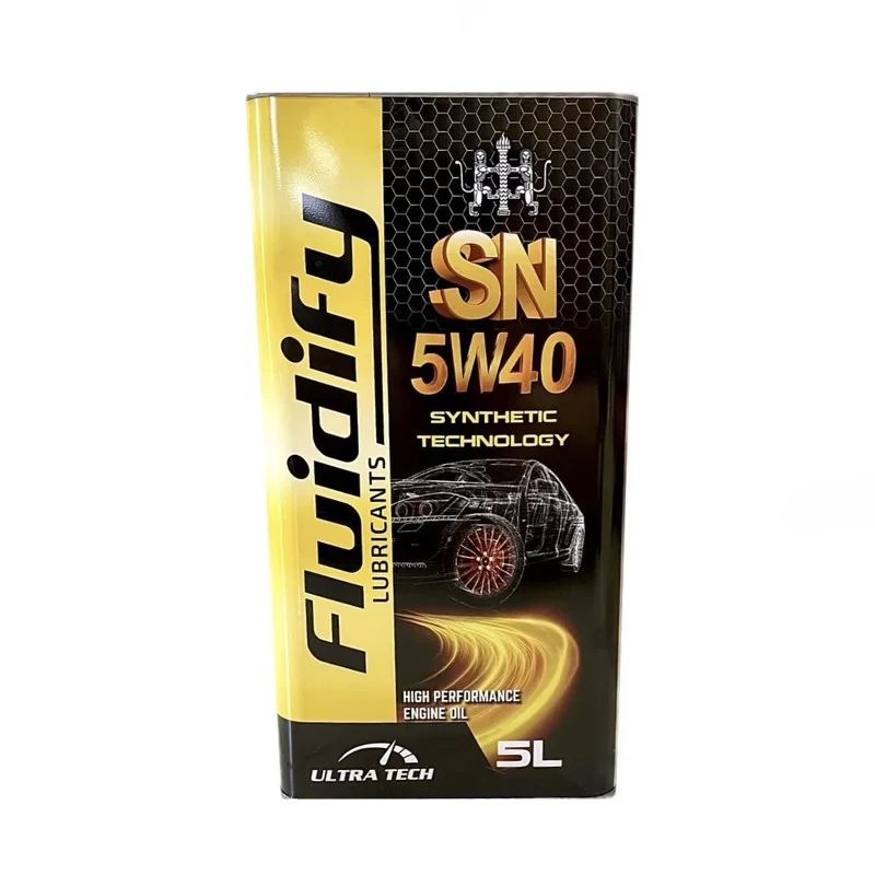 روغن موتور خودرو بنزینی فلو دی فای مدل 5W-40 SN 5W-40 حجم 5 لیتر