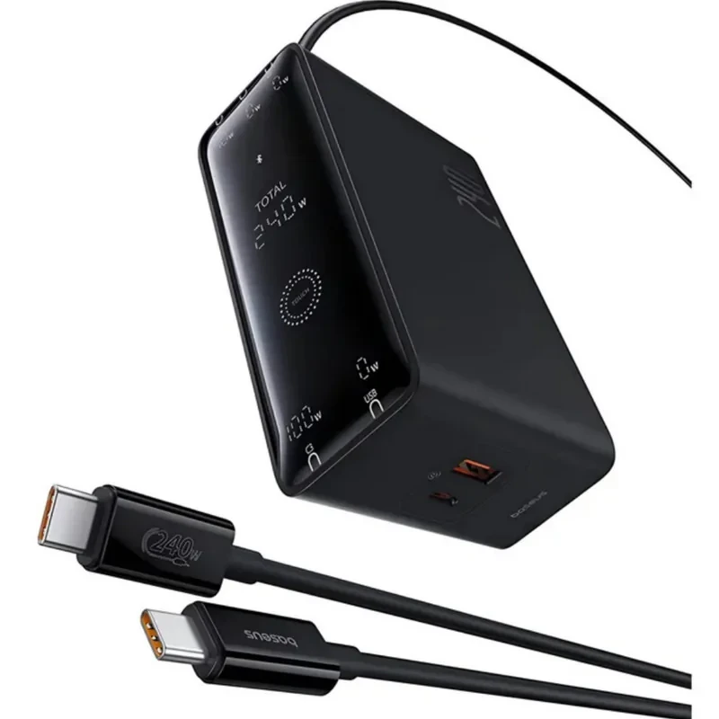 شارژر دیواری 240 وات بیسوس مدل Ultra Fast 240W