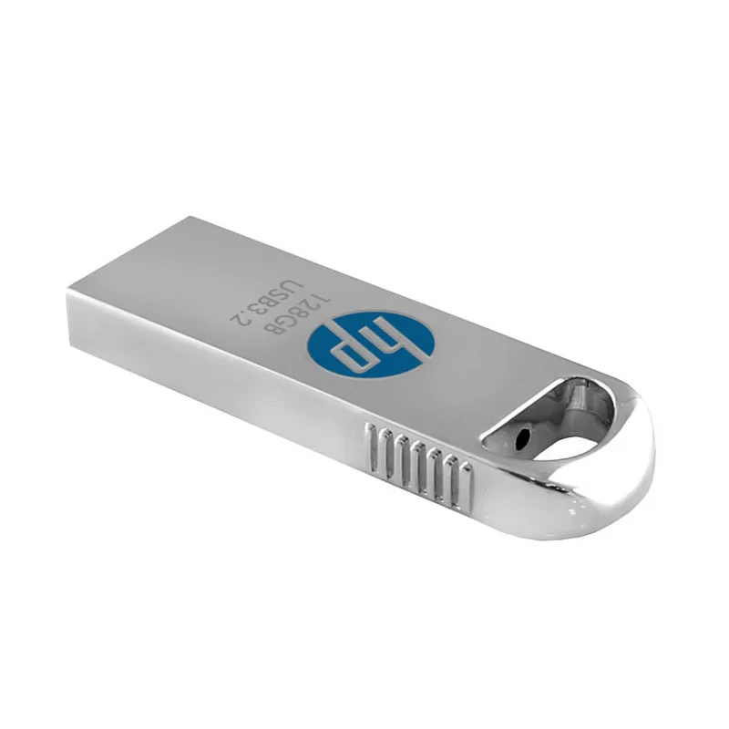 فلش مموری اچ‌پی مدل USB 3.2 X306W ظرفیت 128 گیگابایت بدنه استیل سرعت خواندن 120 مگابایت بر ثانیه سازگار با Windows و Mac OS