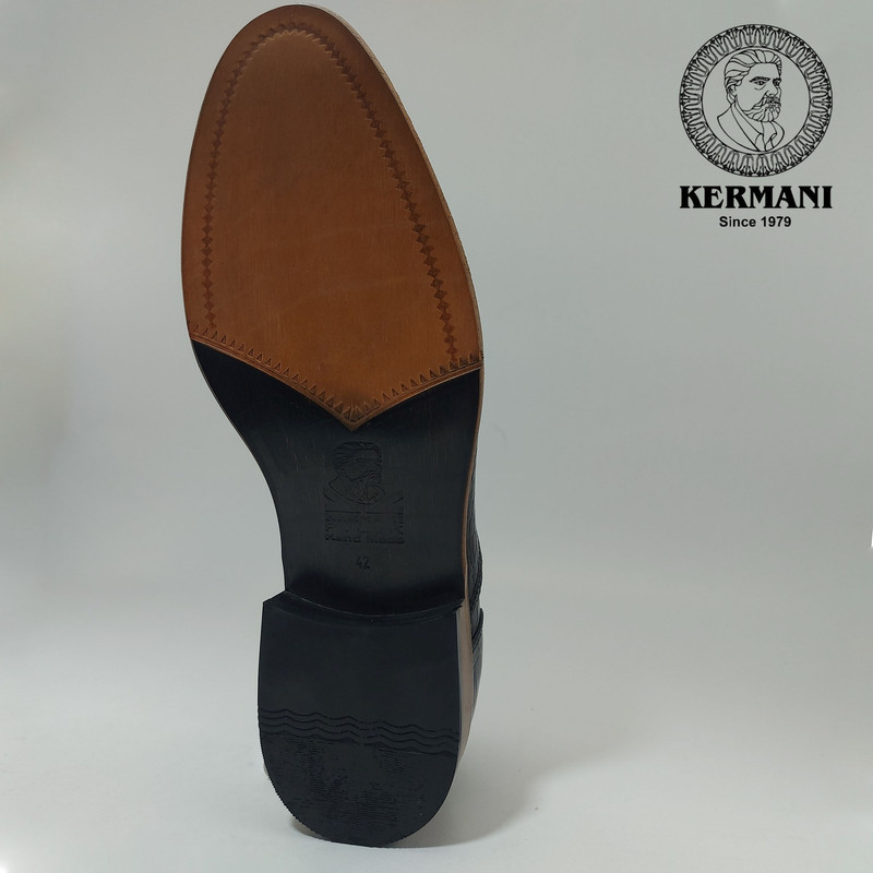 کفش مردانه کرمانی مدل تمام چرم دستدوز کد 350
