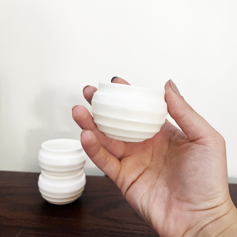 گلدان دکوری حلقه‌ای، مجموعه 3 عددی، ابعاد 5×5×5 سانتی‌متر، وزن 40 گرم