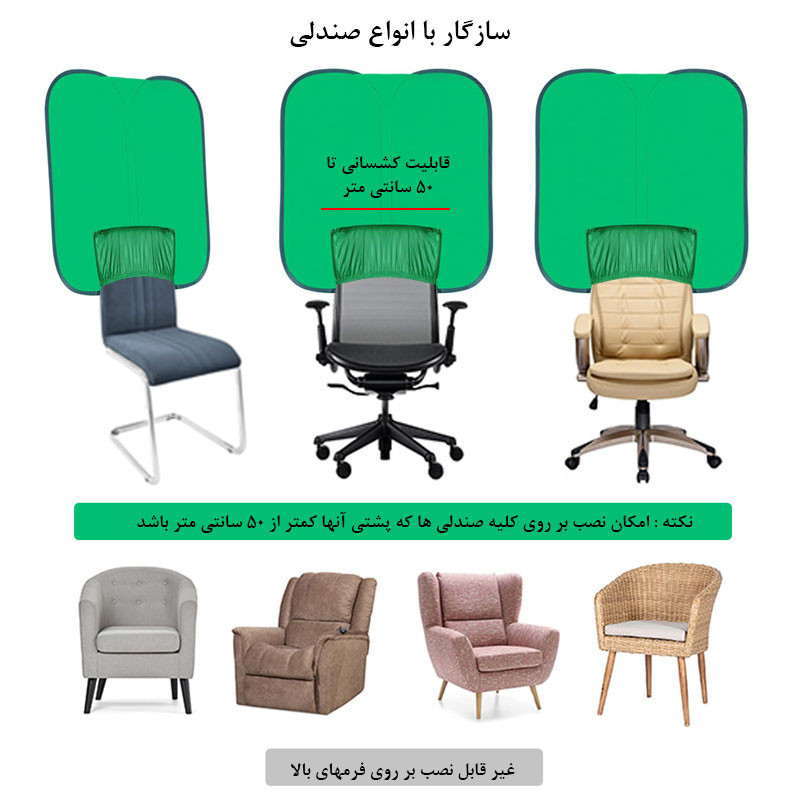 رفلکتور مدل Chromakey سایز 100x100 سانتی متر