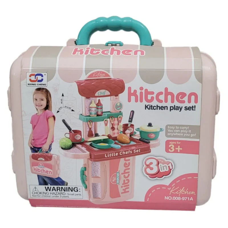 ست اسباب بازی آشپزخانه ناب سل مدل کیفی سه در یک کد 3in 1 kitchen play set no.008-971