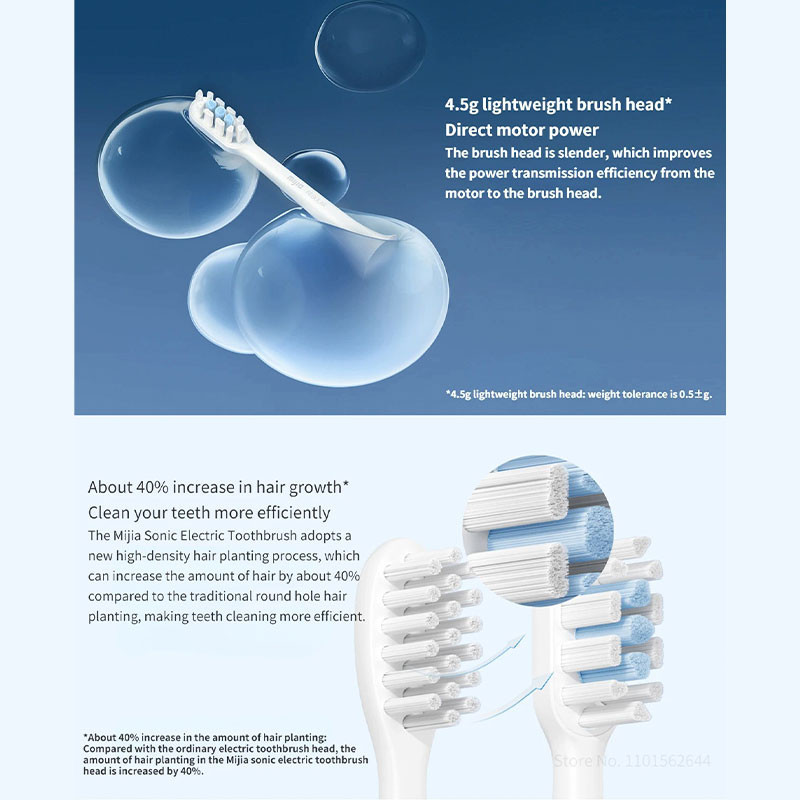 سری یدک مسواک برقی میجیا مدل Mia Sonic Electric Toothbrush Head T301T302 بسته سه عددی
