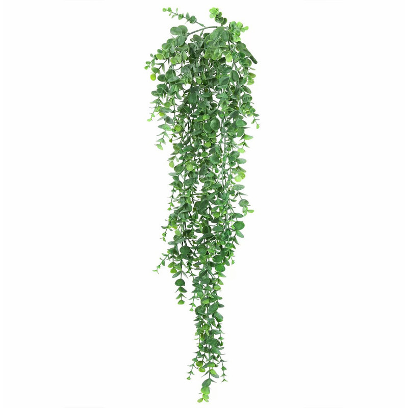 گل مصنوعی آویز اکالیپتوس با طول 50 سانتی‌متر، مناسب تزئین دیوار و دکوراسیون داخلی، طراحی طبیعی و وزن سبک 150 گرم