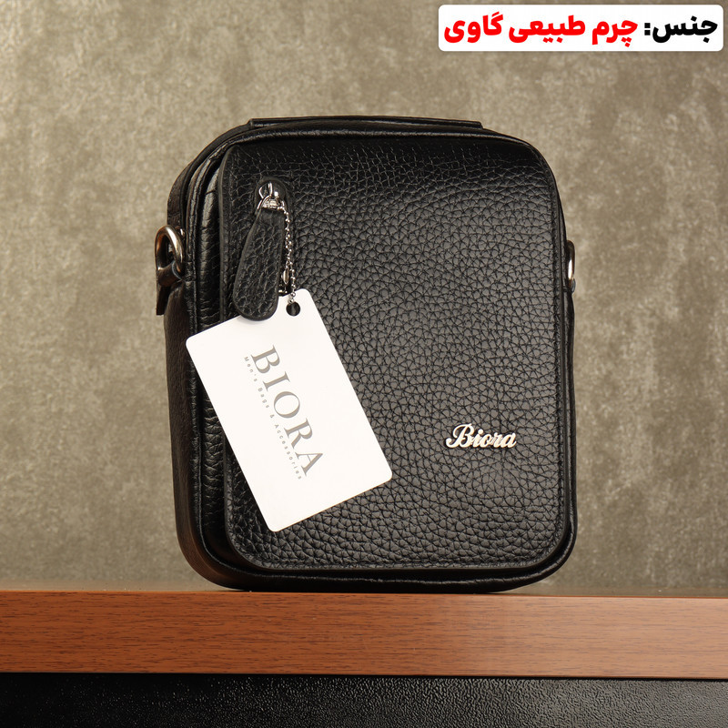 کیف دوشی مردانه بیورا مدل چرم طبیعی کد dbb163