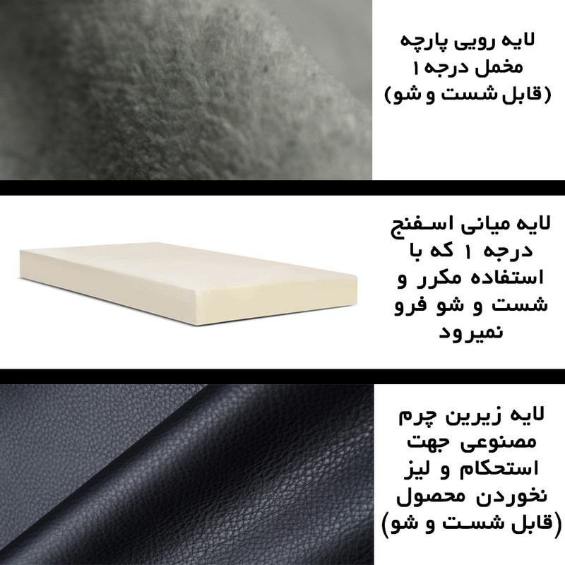 پادری شاران هوم مدل 3 لایه اسفنج دار طرح مخمل سایز 50×80 سانتی متر