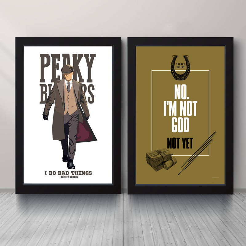 تابلو مدل انگیزشی Peaky blinders کد S0604-b مجموعه 2 عددی