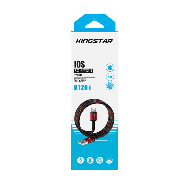 کابل تبدیل USB به لایتنینگ کینگ استار مدل K120i طول 1.2 متر