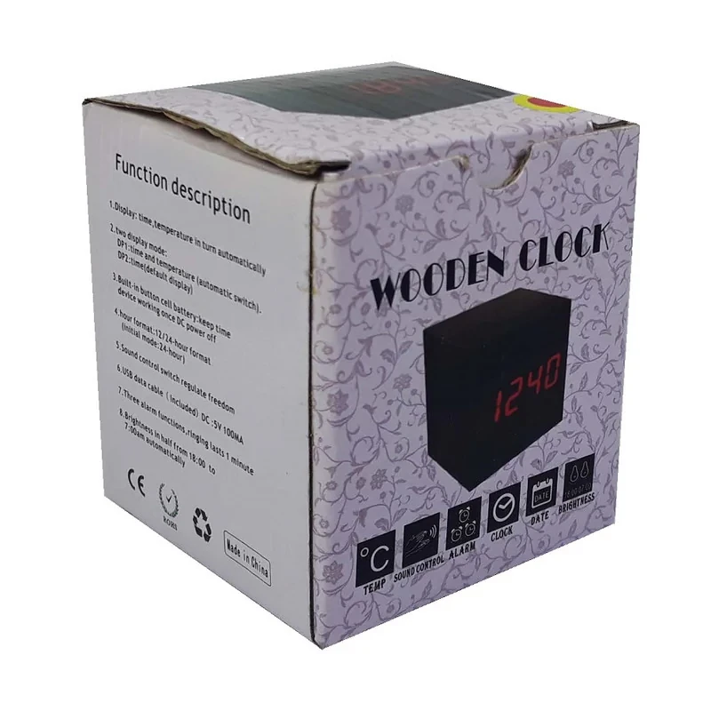 ساعت رومیزی وودن کلاک مدل TCY-011