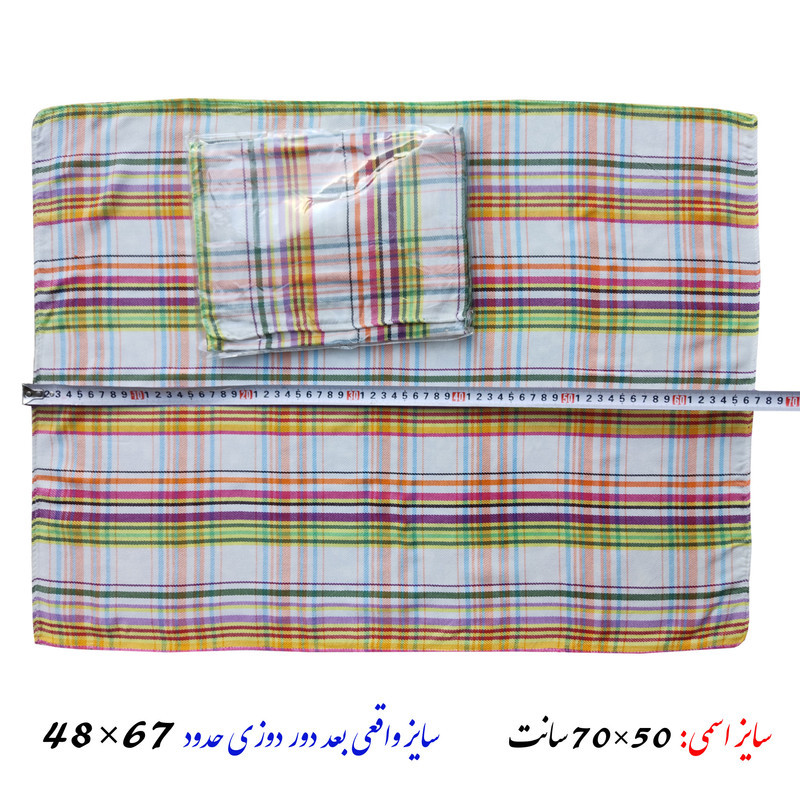دستمال نظافت خانه و آشپزخانه ویسکوز نساجی دُر هنر یزد مدل نباتی کد 5070 بسته 4 عددی