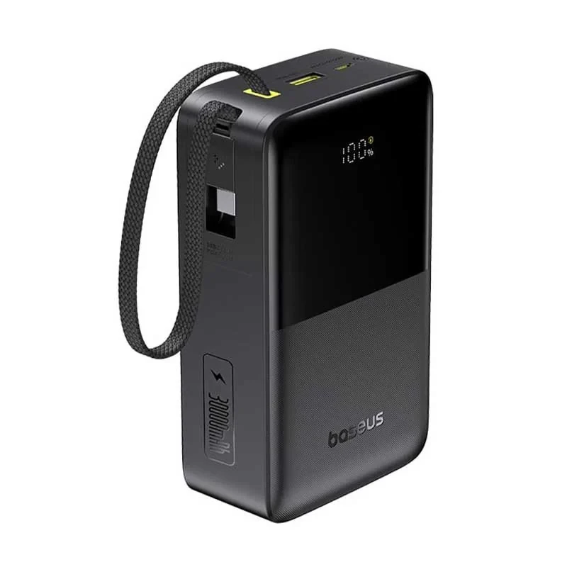 پاوربانک 22 وات بیسوس مدل EnerFill FC51 Bipow 2 Pro ظرفیت 30000 میلی‌آمپرساعت به همراه کابل متصل USB-C