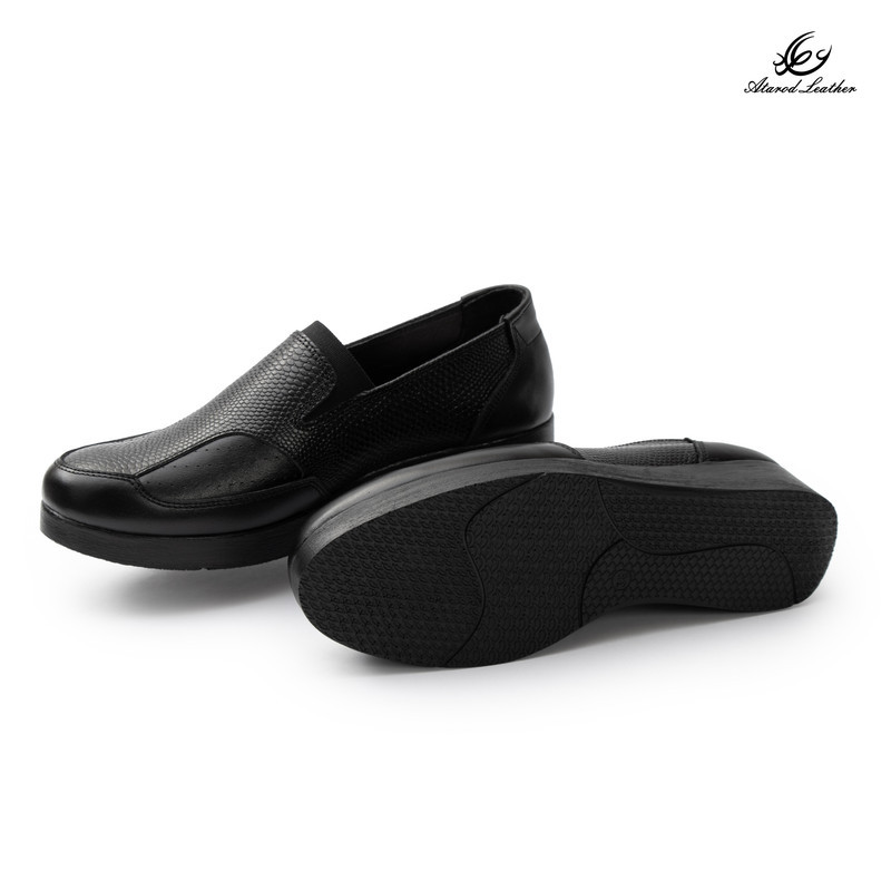 کفش طبی زنانه چرم عطارد مدل هالوکس والگوس چرم طبیعی کد SH371