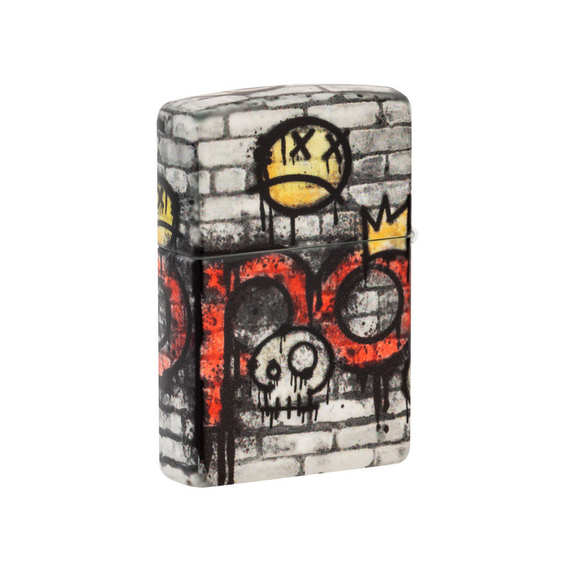 فندک بنزینی زیپو مدل 46282 49352 ZIPPO STREET ART DESIG طرح گرافیتی لوگو زیپو