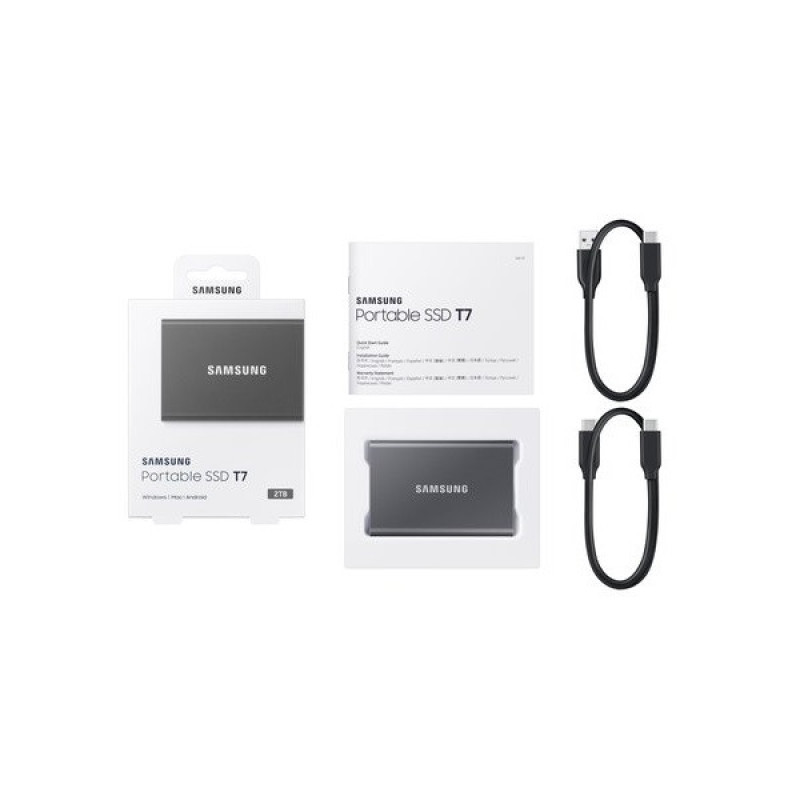 اس اس دی اکسترنال سامسونگ مدل T7 ظرفیت 2 ترابایت رابط USB 3.2 Gen2