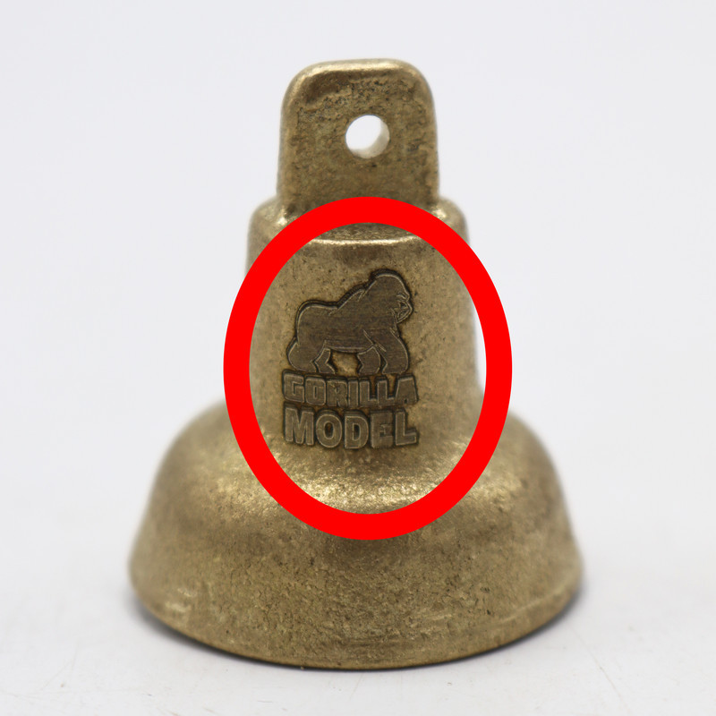 آویز تزیینی مدل زنگوله گوریلا کد YPK-GOLABI-38MM