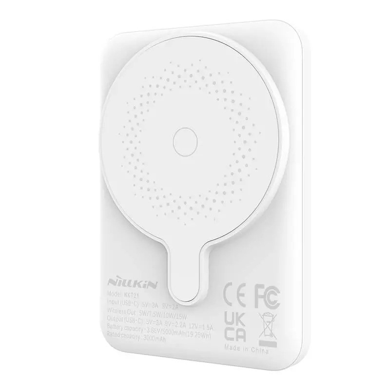 پاوربانک 15 وات نیلکین مدل MagSafe PowerStone Magnetic ظرفیت 5000 میلی‌آمپرساعت