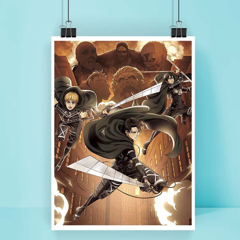 پوستر کارنيکا طرح حمله به تایتان Attack on Titan کد 93237 مجموعه 8 عددی