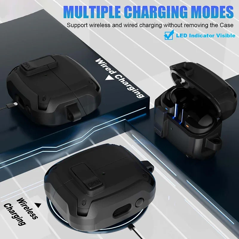 کاور انتک مدل JW Secure Lock مناسب برای کیس هدفون بی سیم سامسونگ Galaxy Buds 3  3 Pro به همراه آویز