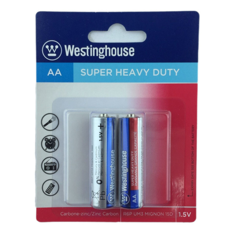 باتری قلمی وستینگ‌هاوس مدل SUPER HEAVY DUTY بسته 2 عددی