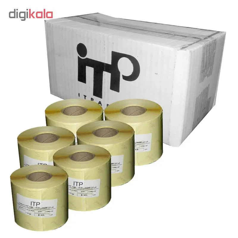 برچسب پرینتر لیبل زن آی تی پی مدل 1ITP5080 کاغذی سفید 6 رول 1000 عددی