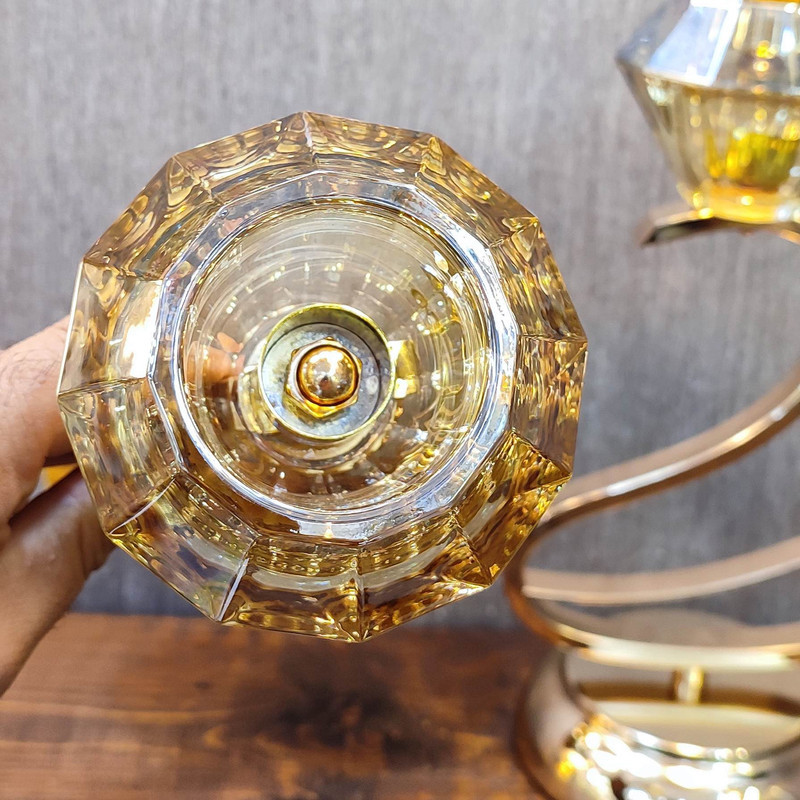 شمعدان مدل 521 مناسب برای شمع استوانه ای مجموعه دو عددی