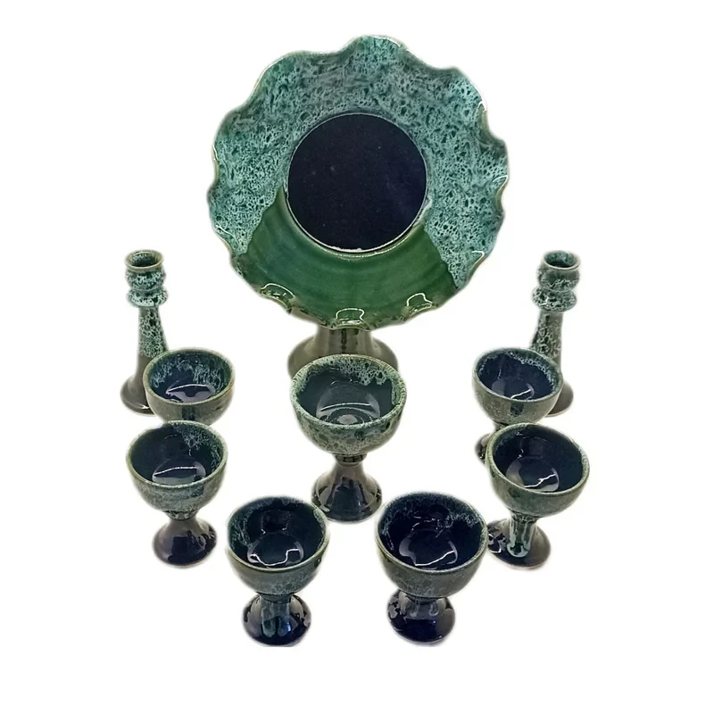 مجموعه ظروف هفت سین 10 پارچه مدل رو میزی کد a54