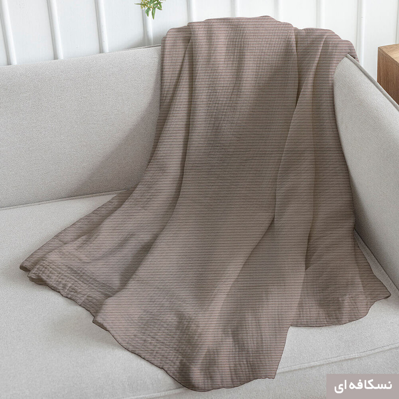 شال مبل شاران هوم مدل مخملی طرح راه راه سایز 250×170 سانتی متر