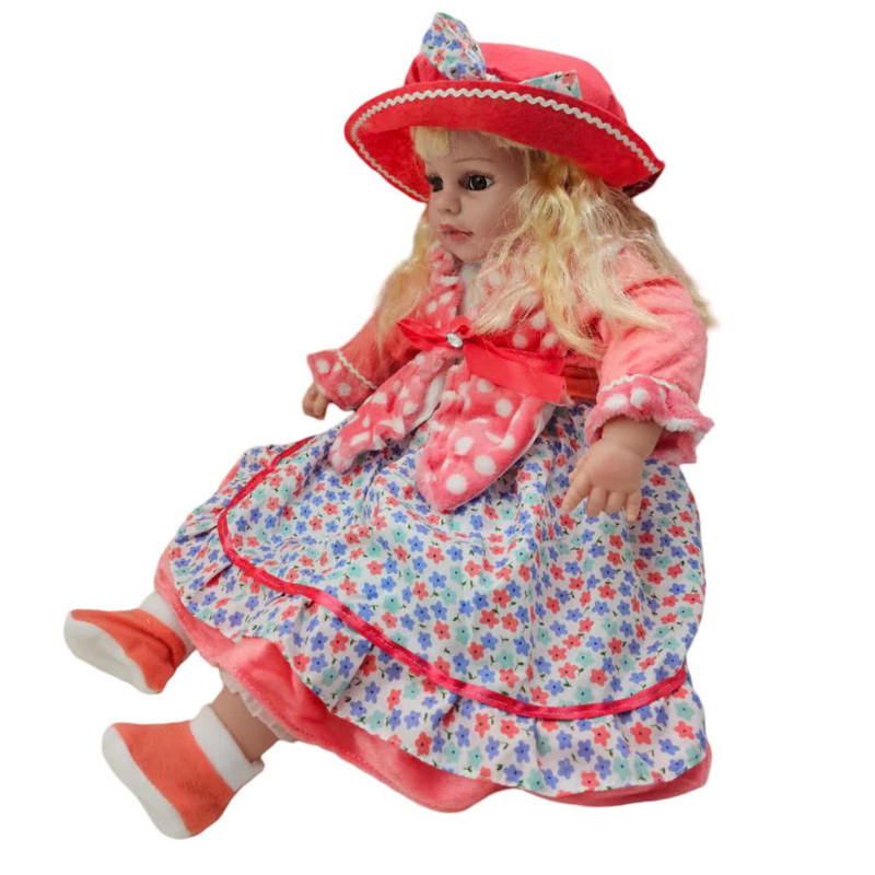 عروسک ناب سل مدل موزیکال دامن چین دار ارتفاع 60 سانتی متر کد BEAUTIFUL DOLL008