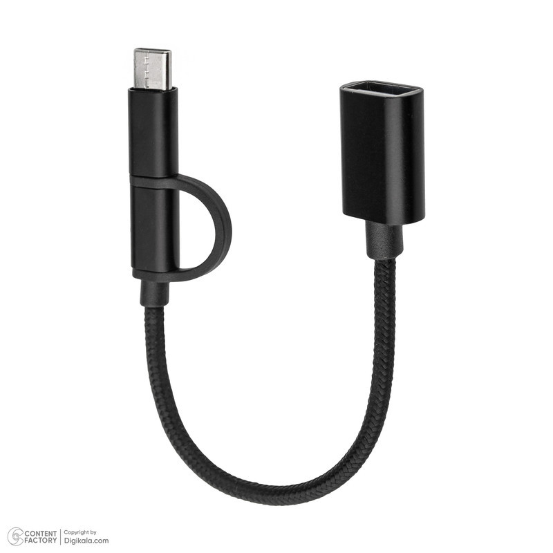 مبدل OTG USB-A 3.0 به USB-CMicroUSB مدل GP-91 به طول 0.2 متر