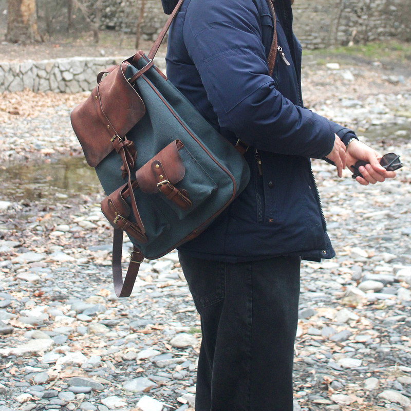 کوله پشتی چرم لانکا مدل BBP-2