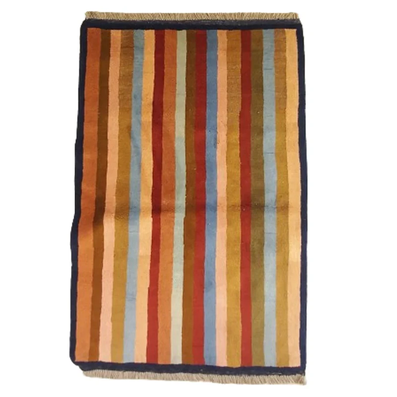 گبه فرش دستباف یک ونیم متری مدل بافت قشقای شیراز کد NKP.Z.N58