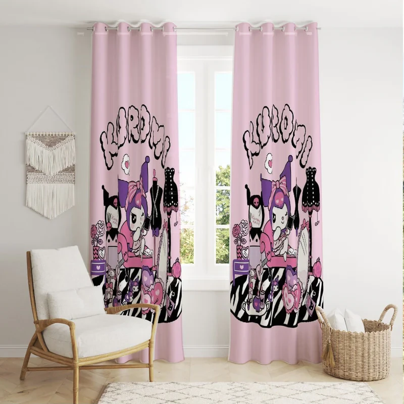 پرده مدل کرومی kuromi کد 501 سایز 140×280 سانتی متر