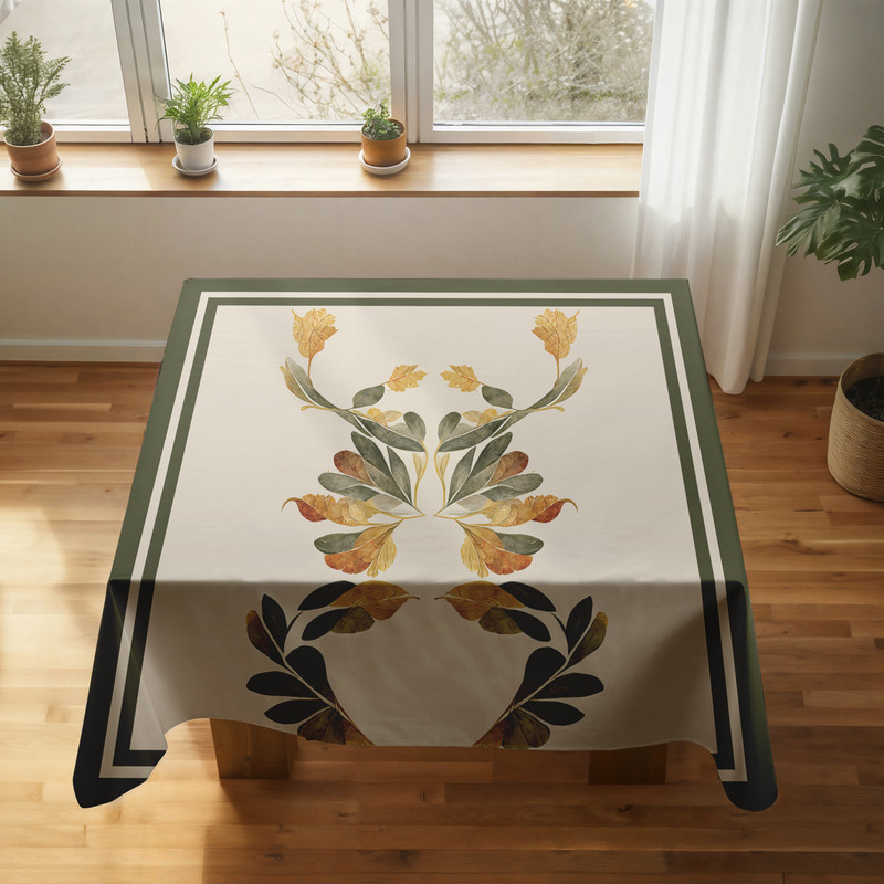 رومیزی ریحانلوکس مدل پاییزی کد RH133 سایز 97x97 سانتی‌متر
