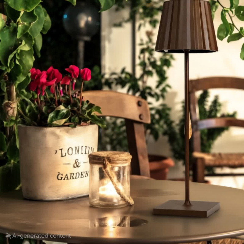 آباژور رومیزی مدل شارژی کنگره دار