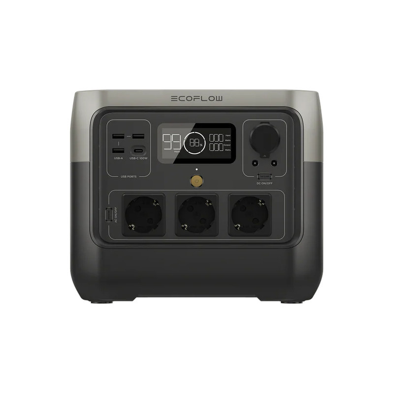 پاور استیشن قابل حمل 800 وات اکوفلو مدل RIVER 2 PRO ظرفیت 240000 میلی آمپر ساعت
