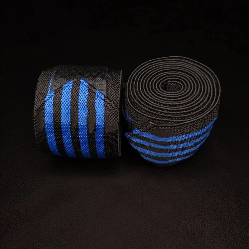 زانوبند بدنسازی مدل کشی پارچه ای لبه چرمی کد gymstyle-250Cm بسته 2 عددی