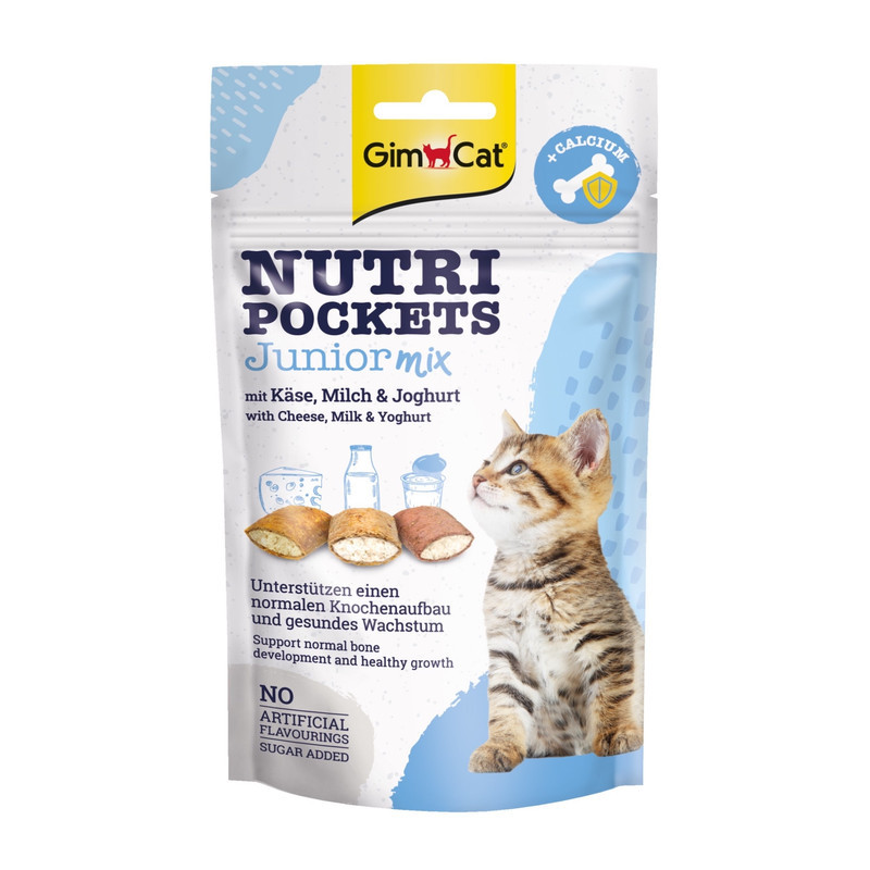 تشویقی گربه جیم کت مدل Nutri Pockets با طعم میکس وزن 60 گرم
