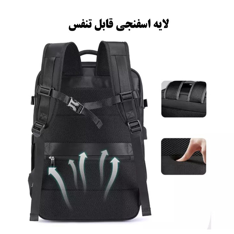 کوله پشتی لپ تاپ بنج مدل BG-1801 مناسب برای لپ تاپ 15.6 اینچ
