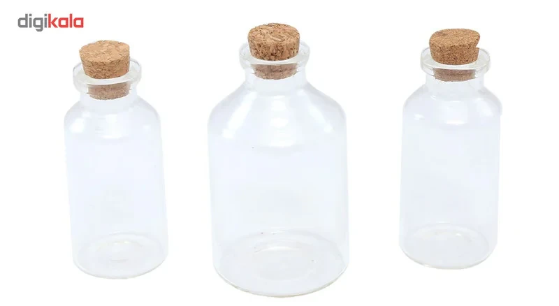 بطری شیشه ای دکوری کوه شاپ کد TP-B4466 بسته 3 عددی