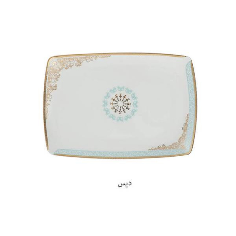 سرویس غذاخوری 105 پارچه چینی پردیس طرح دنیا فیروزه