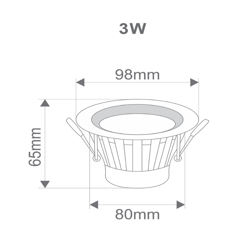 چراغ سقفی ال ای دی 3 وات افراتاب مدل AF-D-3W
