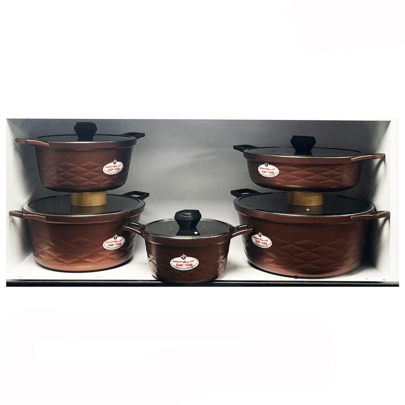 سرویس قابلمه وتابه گرانیتی 10 پارچه زرساب مدل دلموند DL-8370