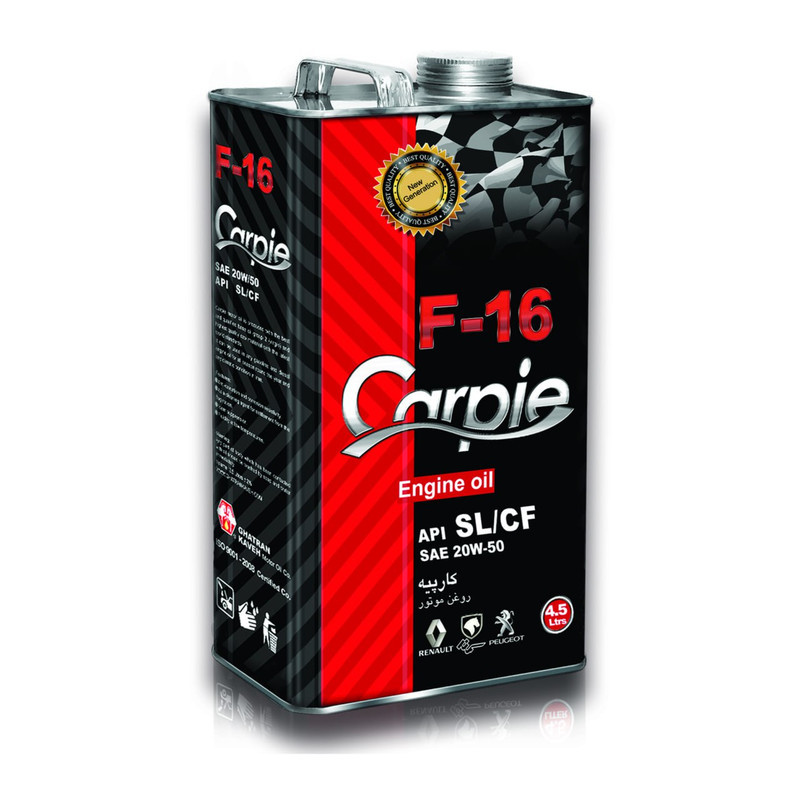 روغن موتور کارپیه مدل F-16 مدل 20w50 SL حجم 4.5 لیتر