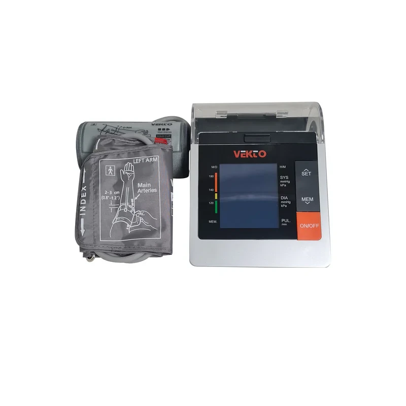 فشارسنج بازویی سخنگو وکتو مدل PG-800 B10 S با دو کاف مجزا، نمایش میانگین نتایج، مناسب دور بازو 22 تا 42 سانتی‌متر، منبع انرژی برق و باتری