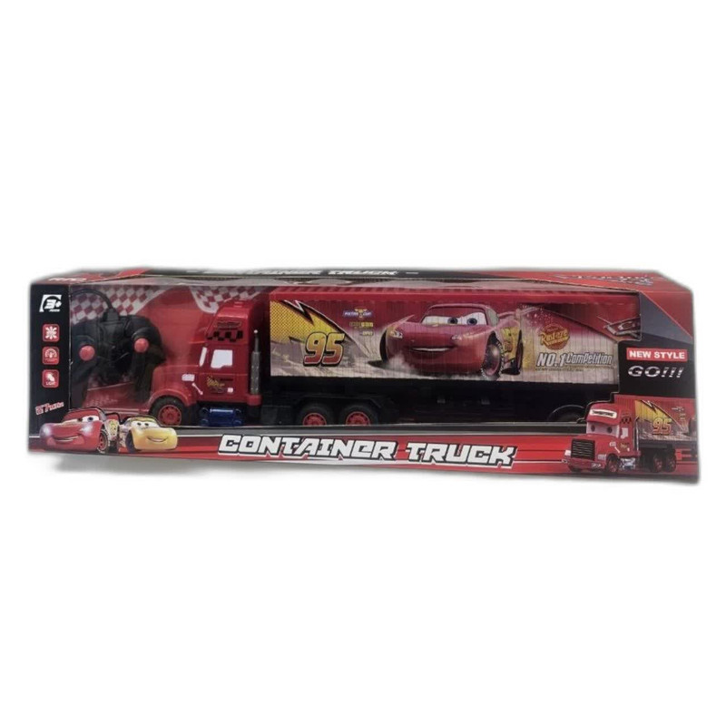 ماشین بازی کنترلی ناب سل مدل تریلی کانتینر مک کویین شارژی کد McQueen's car container truck naab00222