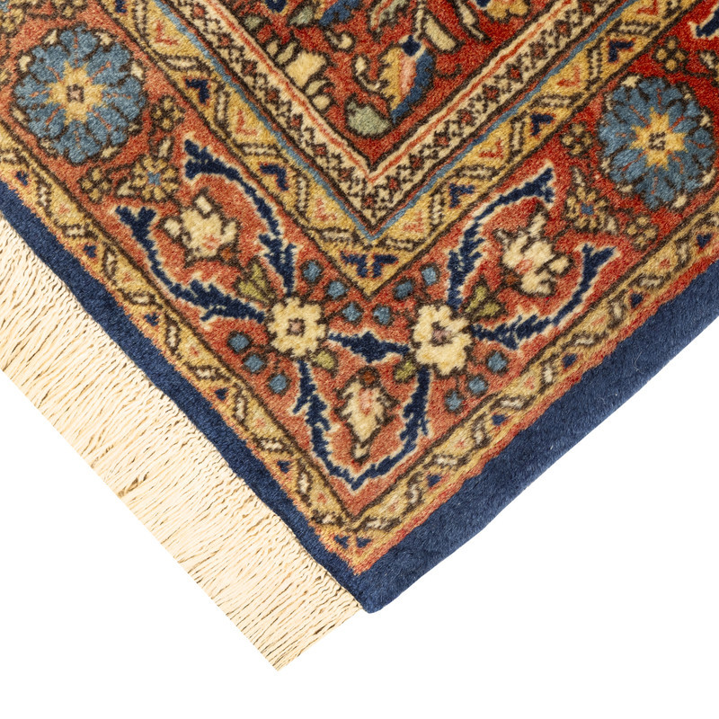 فرش دستبافت نیم متری طرح ساروق کد  46P10473 زمینه لاکی
