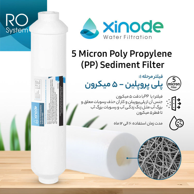 فیلتر دستگاه تصفیه آب زینود مدل کیسی RO-CXFF106 مجموعه 6 عددی