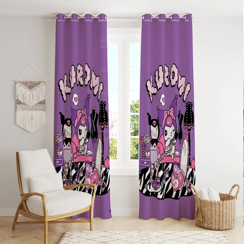 پرده مدل کرومی kuromi کد 501 سایز 140×280 سانتی متر